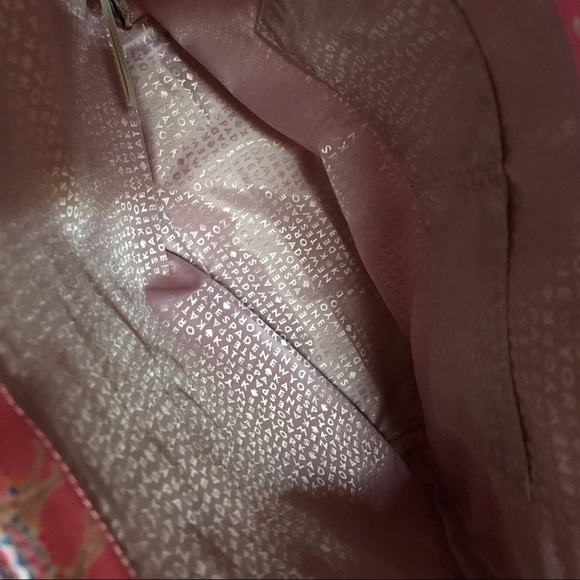 Kate Spade Spice Things Up Pink Camel Tote Bon Shopper Bag Purse Coated Canvas - Picture 7 of 8